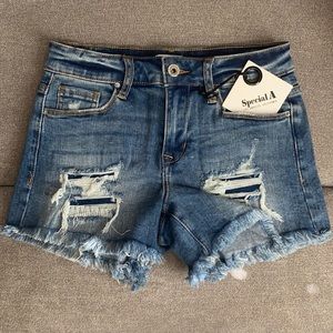NanaMacs Distressed Denim Shorts